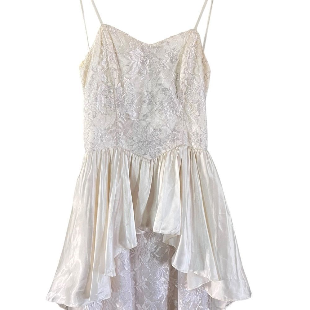 Roberta Of California Vintage 1980’s White Strapless Formal Dress - Picture 4 of 11